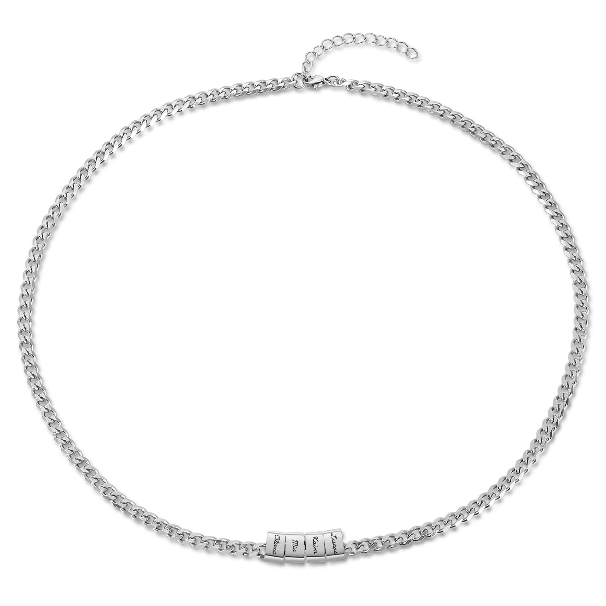 Silver Men's Necklace Charms [15 Names] Personalize Yours Today