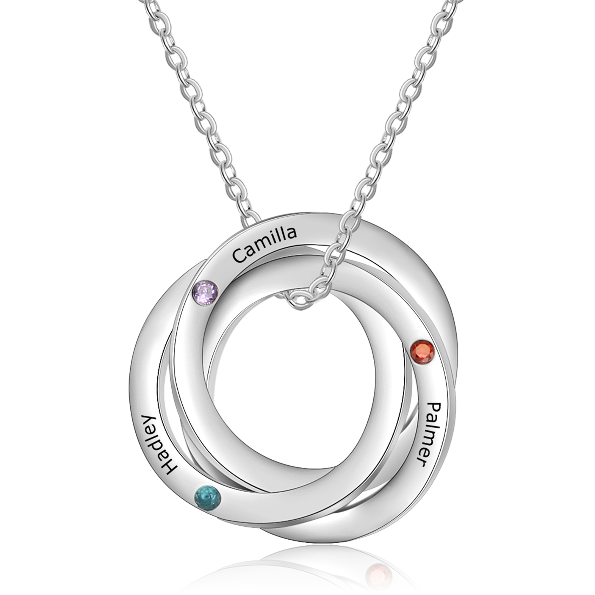 Personalized Russian Ring Necklace | Custom Family Jewelry