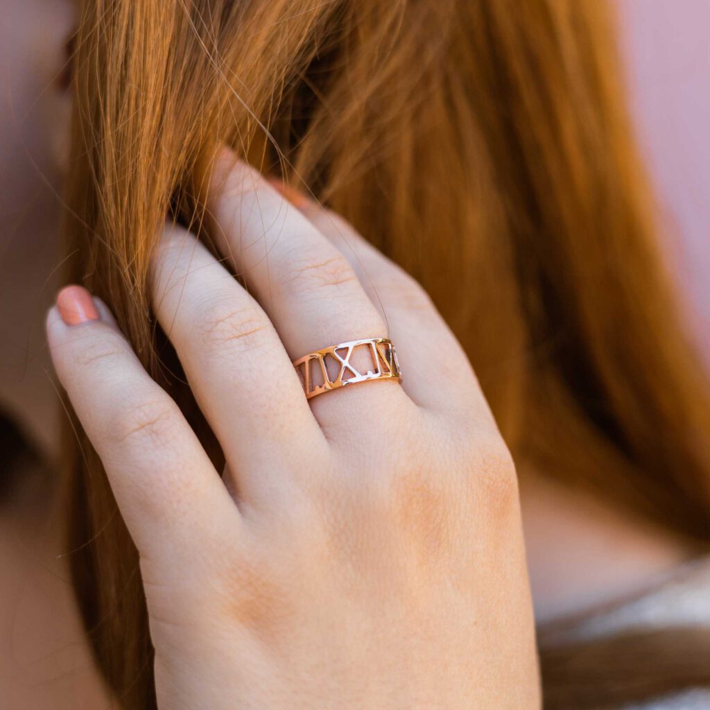 Personalized Adjustable Name Ring – Custom Date, Name, or Letters