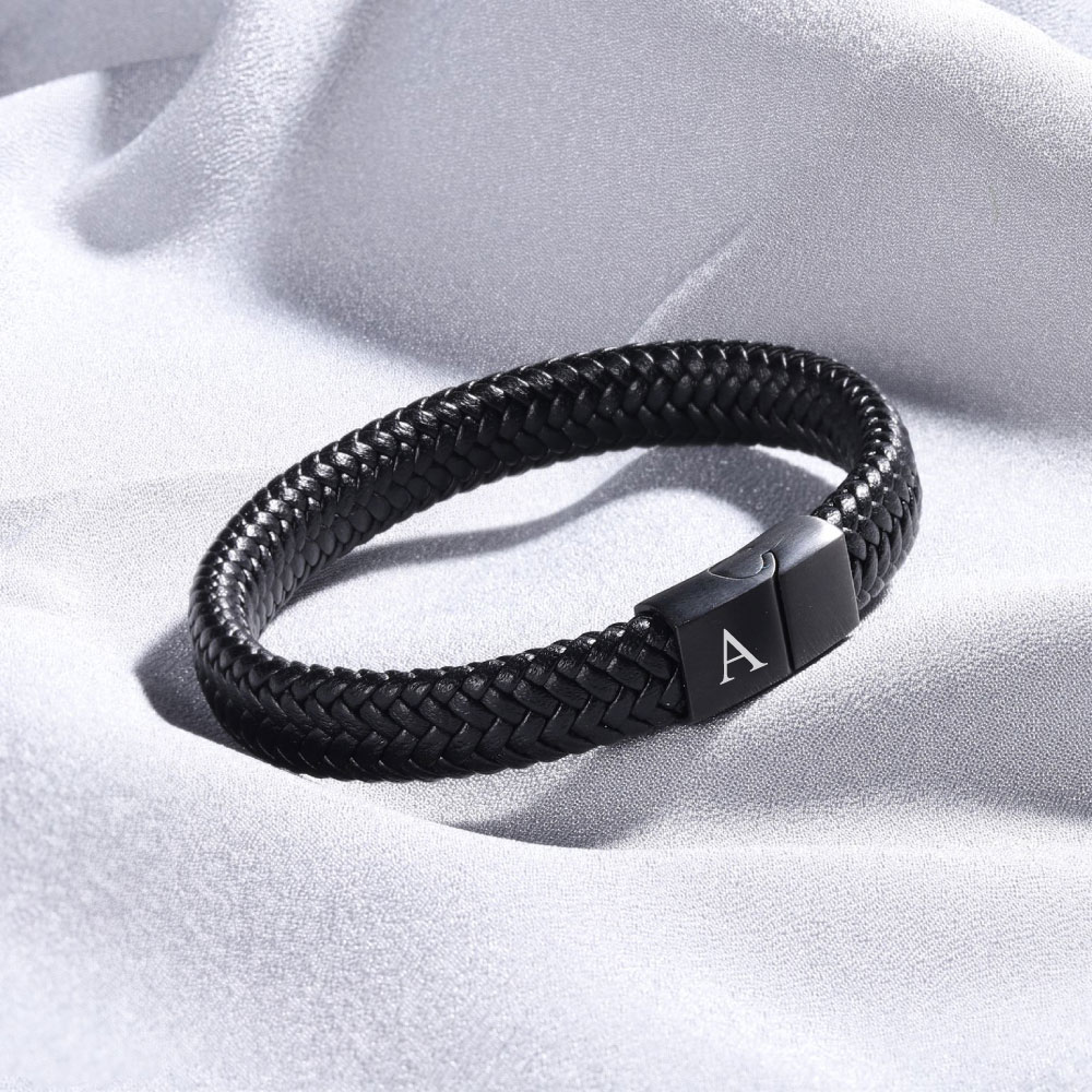 GAUEIOUR Leather Bracelet For Son,ulti-Layer Braided Leather Bracelet